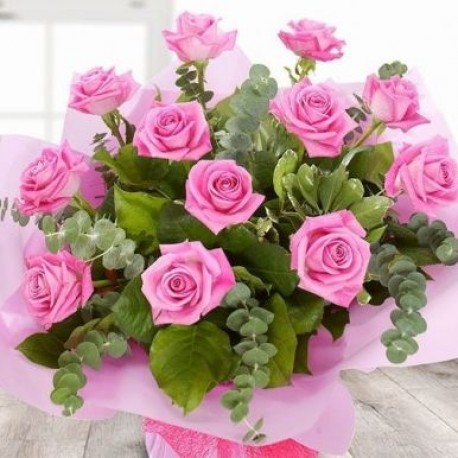 Dozen Pink Roses